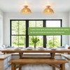 OCWHT 2 Packs Boho Light Rattan Chandelier Ceiling Light Fixtures
