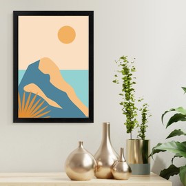 PHOTOLINI Picture Frame, 20 x 30 cm, Black MDF Wood Poster Picture Frame, 30 x 20 cm, Shatterproof Acrylic Glass, for Hanging and Standing, Extra Accessories, for Photos and Posters