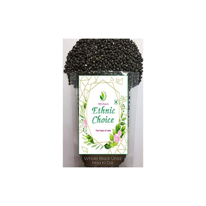 Ethnic Choice 100% Natural Whole Black Urad Dal/Kali Urad/Saboot Urad