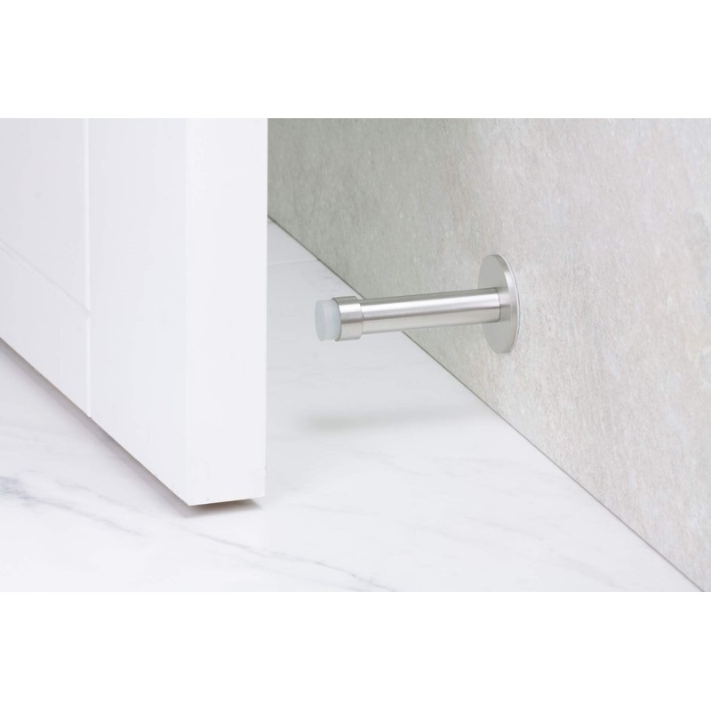 EVI Herrajes, Wall Mounted Door Stop, Stainless Steel, I-128 (Steel