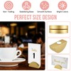 DALQUIS 30Pcs Gold Semicircular Wooden Table Number Holders ＆ 40Pcs