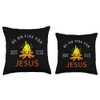 Be On Fire for Jesus Revival Christian Camping Throw Pillow