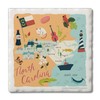Thirstystone North Carolina Home 4-Pack Absorbent Stone Coasters with Protective