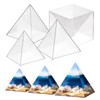 Prasacco 3 Pcs Super Large Clear Silicone Pyramid Molds -4.7''