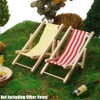 Odoria 1/12 Scale Miniature Beach Chair Lawn Chair 2Pcs Dollhouse