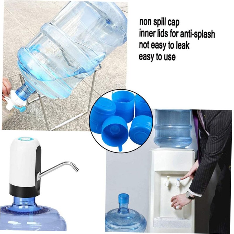 TEHAUX 35Pcs Splash Water Jug Sealing Caps Blue Spill Covers