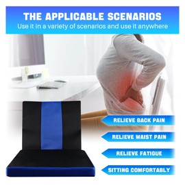 ALXDR Wheelchair Backrest Cushion for Long Sitting with Non-Slip Cover for Wheelchair Office Chair Car Seat & Backrest Pad (LUNYI)