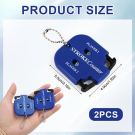 FunWorth Set of 2 Golf Punch Counter with Key Chain, ABS Counter Clicker, Compact & Lightweight, Space Golf Scorer for 2 Players, Waterproof Hand Counter Set for Outdoor Sports (Blue - 2 Pieces)