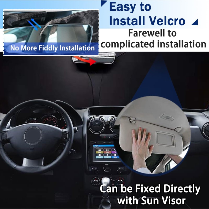 SHAOHAO Compatible with Dacia Duster 2 2018-2023 2024 Sun Visor