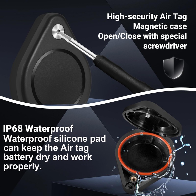 Waterproof AirTag Keychain Holder - 1 Pack Airtag Lock Case