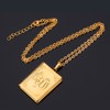U7 Women 18K Gold Plated Photo Locket Necklace with Rolo