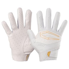 Rev X Receiver Gloves - Color: White/Gold, Size: Adult-XXXL