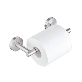 Toilet Paper Holder, NEWRAIN Double Post Pivoting Bathroom Toilet Paper Roll Holder, Stainless Steel Wall Mounted RV Tissue Roll Holder, Brushed Nickel Commercial Farmhouse Toilet Paper Dispenser