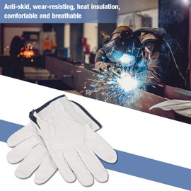 Eujgoov Super Soft Fire Resistant Driver Gloves For Woodburners Pyrography Heat Protect Grain Sheepskin Gloves Tig Welding Glove, Eujgoovcmx104yz6g