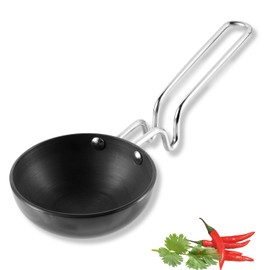 Vinod Pearl Hard Anodised Tadka Pan - | 3.25mm Thickness | Natural Stick Resistant | Metal Spoon Friendly | Balance Design Handle | - Large Black