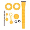 5 Set Fuel Can Spout Kit Anti Spill HDPE Flexible