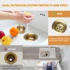 BOTEMY Stainless Steel Gold Sink Drain Strainer 3-1/2'' Kitchen Sink