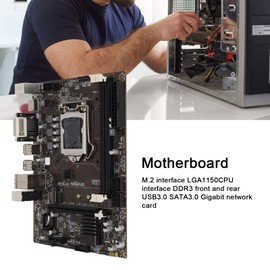 B85 PC Motherboard, Desktop Computer Motherboard M.2 Hard Drive 1150 Pin CPU Interface 100M Network Card with NVME/SATA Mode Conversion Jumper