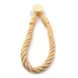 ZYAMY Hemp Rope Woven Storage Towel Rack Vintage Wall Mounted Toilet Paper Holder with Wooden Hooks No Drilling Required Beach Themed Home Decorations for Marine Barn Bathrooms