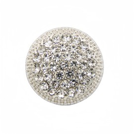 5 botones redondos de metal con diamantes de imitación, decoración de moda de lujo para ropa, accesorios de costura