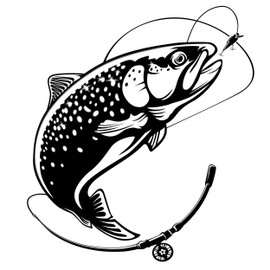 Dopetattoo Temporary Tattoos Rainbow Trout Fish Jumping Out Water Salmon Fishing Tattoo Stickers for Adult Kids Women Men Arms Legs Chest Waist Neck Rainbow Tattoo