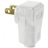 Leviton 010-101AN-W White Residential Grade Straight Blade Angle Plug