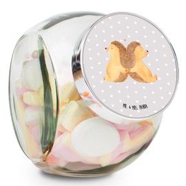 Mr. & Mrs. Panda Bonbonglas Igel händchenhaltend XL 2000ml - Geschenk, Freundin, Jahrestag, Keksbehälter, Gewürzdose, Hand in Hand, Liebe, große