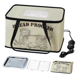 Foldable Bread Proofing Box, with Digital Controller, Adjustable Temperature (50–113°F) &1-12H Timer, Dough Warming Box with Metal Shelf & Water Pan for Sourdough, Yogurt, Pizza, Bread Baking