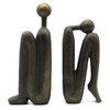 Lukitas Thinker Decorative Bookends, Non-Slip Book Holder, Book Ends for