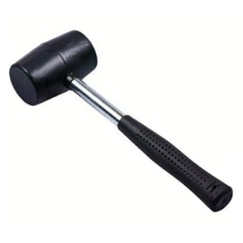 Soft-Faced Hammer with Steel Handles 16oz Rubber Mallet - Steel Shaft for Camping Tent PEG