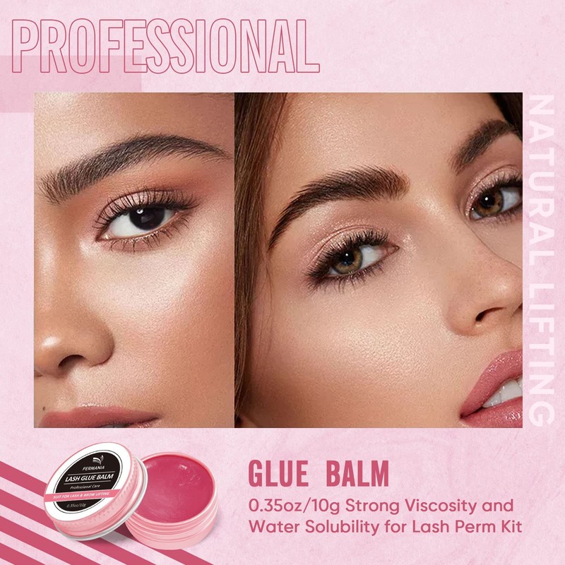 PERMANIA Eyelash Glue, Eyelash Lifting Glue, Eyebrow Glue, Strawberry Flavour,