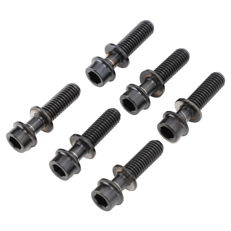 6PCS Bike Stem Bolts Titanium Alloy M5x20mm Bike Handlebar Stem