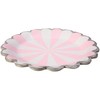 C.R. Gibson TW12-25844 Pink Pinwheel Scallop Edge Disposable Paper Dinner