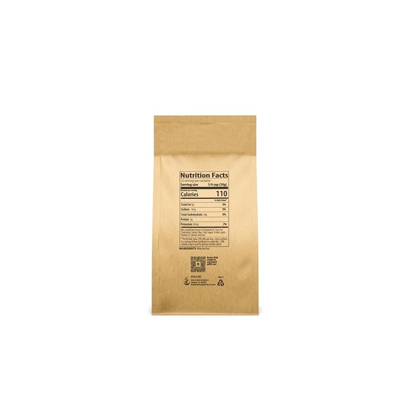 Pure Original Ingredients White Rice Flour (1.5 lb) Unbleached &