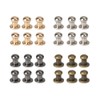 Pamtns Pack of 80 Button Rivets Solid Rivet Button Round