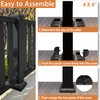 4 Pack Deck Post Skirt Trim 4X4IN Black, Aluminum Porch