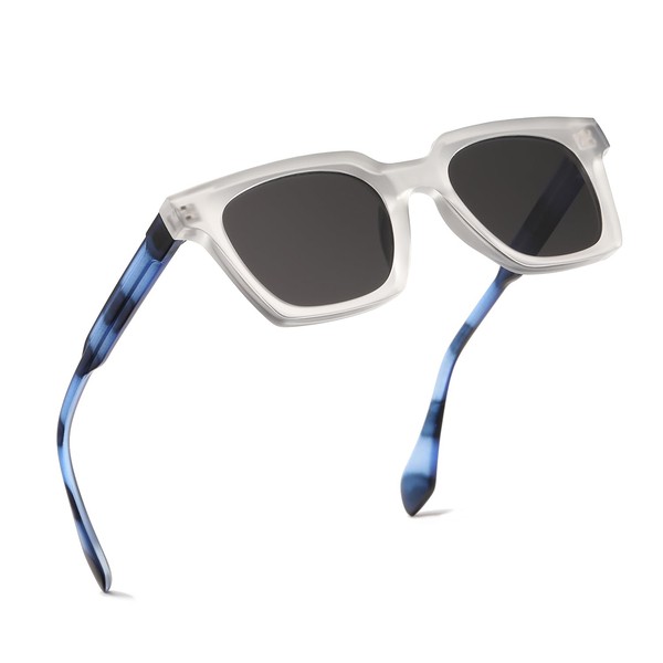 CUBWOSE Fashion Square Sunglasses for Womens Men Retro Thick Frame