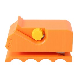 Lyreh Cat Scratch Cardboard Cutter, 3D Printed Kitten Shaped Manual Cat Scratchers Cardboard Box Strip Cutting Tool with Blade Pet DIY Accessory(Orange)