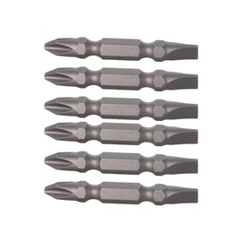 Auniwaig 1/4 Inch Hex Shank 1.97" Length PH2/SL6 Magnetic Double Ended Screwdriver Bits S2 Power Tool 6 Pcs