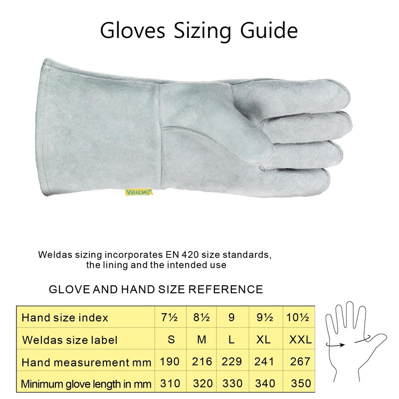 [Weldas] Economy Welding Gloves Fully Lined with Cotton Versatile Wing