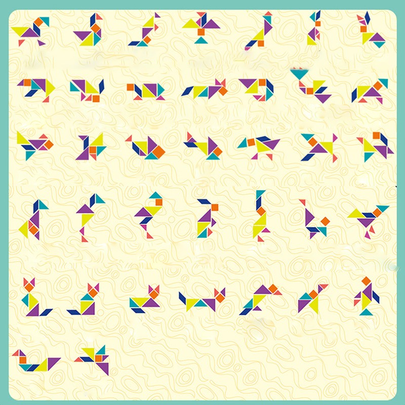 3D Magnetic Tangram Building Blocks Kids Brain Teaser Shape Recognition