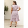 Keluummi Plus Size Wedding Guest Midi Dresses for Curvy Women,