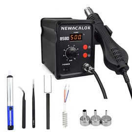 Hot Air Rework Station 500 ° C Soldering Station with Hot Air Gun Airflow Adjustable Desoldering Station for BGA IC Desoldering Tool