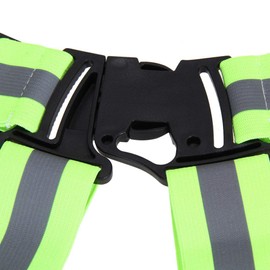Reflective Vest MASO Reflective Night Running Vest with Adjustable Strap & Breathable Holes, Ultrathin Lightweight Safety Vest with 360°High Visibility Green