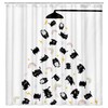 Cat Shower Curtain Funny Cute Cartoon Animal Raining Head Modern