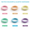 100 Pcs Thick Seamless Spring Hair Ties, Ponytail Holders Hair