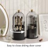 Unbranded Rotating Makeup Brush Holder with Lid Vanity Desktop Bathroom