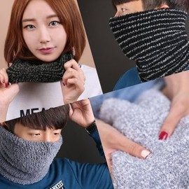 [Domaecu] Korean Tactel Neck Warmer / Winter Neck Gaiter / Autumn Multi-Scarf for Cold Weather Neck Warmer Charcoal 2ea