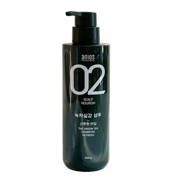 Amos Green Tea Realistic Refreshing Type Shampoo for Oily Hair Mugwort Fragrance 500g 1ea / 아모스 녹차실감 산뜻한 타입 지성 모발용 샴푸 쑥향 500g 1개