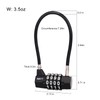 NBYT Combination Cable Lock, 3/16-Inch Steel Cable, 7-Inch Length, 4-Digit